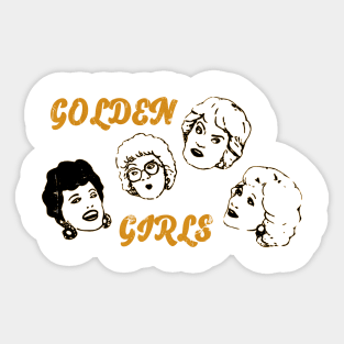 Line Art Golden Girls Sticker